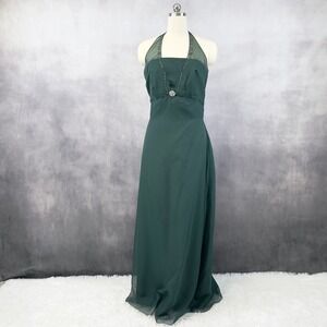 Eden Maids Gown Dress Womens 10 Empire Waist Bridesmaid Prom Glam Gala READ